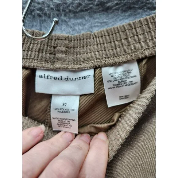 Alfred Dunner Womens Embroidered Tan Jacket & Elastic Waist Pants Set Size 20 Co - Picture 8 of 9